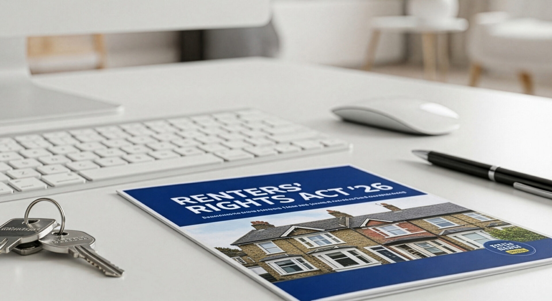 Renters' Rights Act 2026 document beside house keys